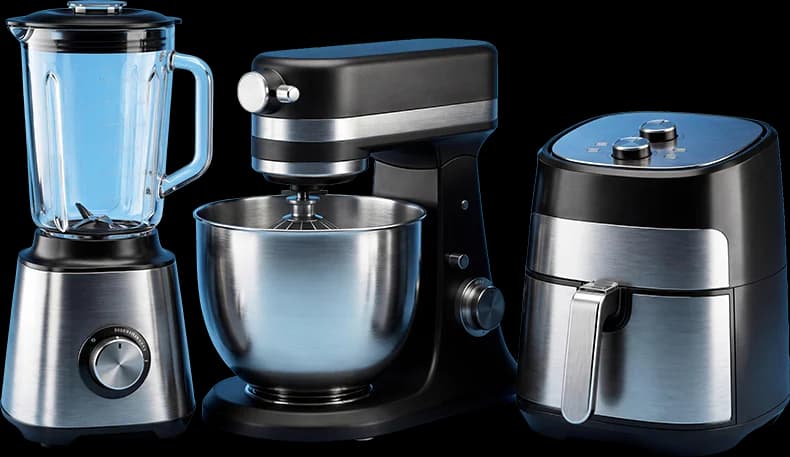 Liquidificador, batedeira e fritadeira elétrica