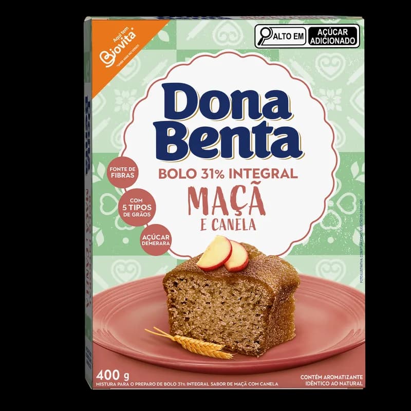 Mistura para Bolo Integral Maçã com Canela 400g